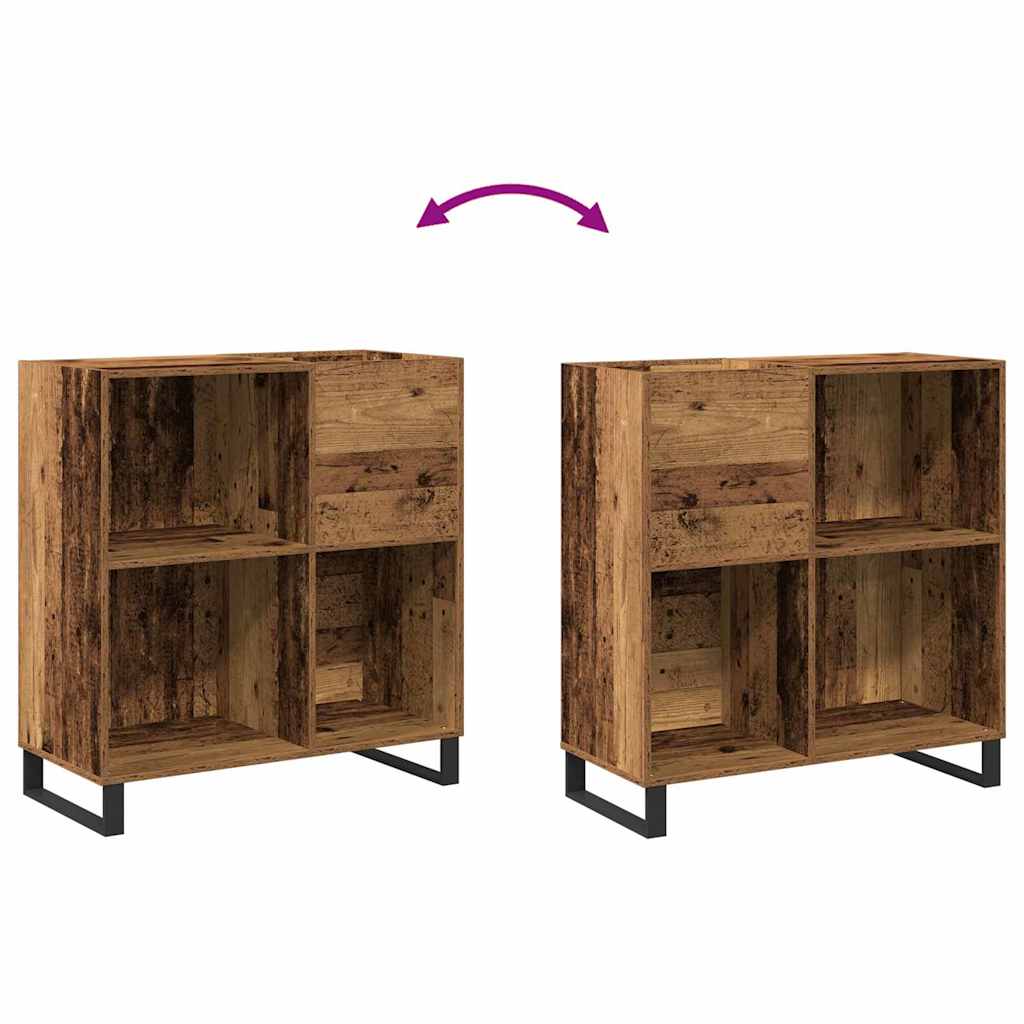 Schallplattenschrank Altholz 84,5 x 38 x 89 cm Holzwerkstoff