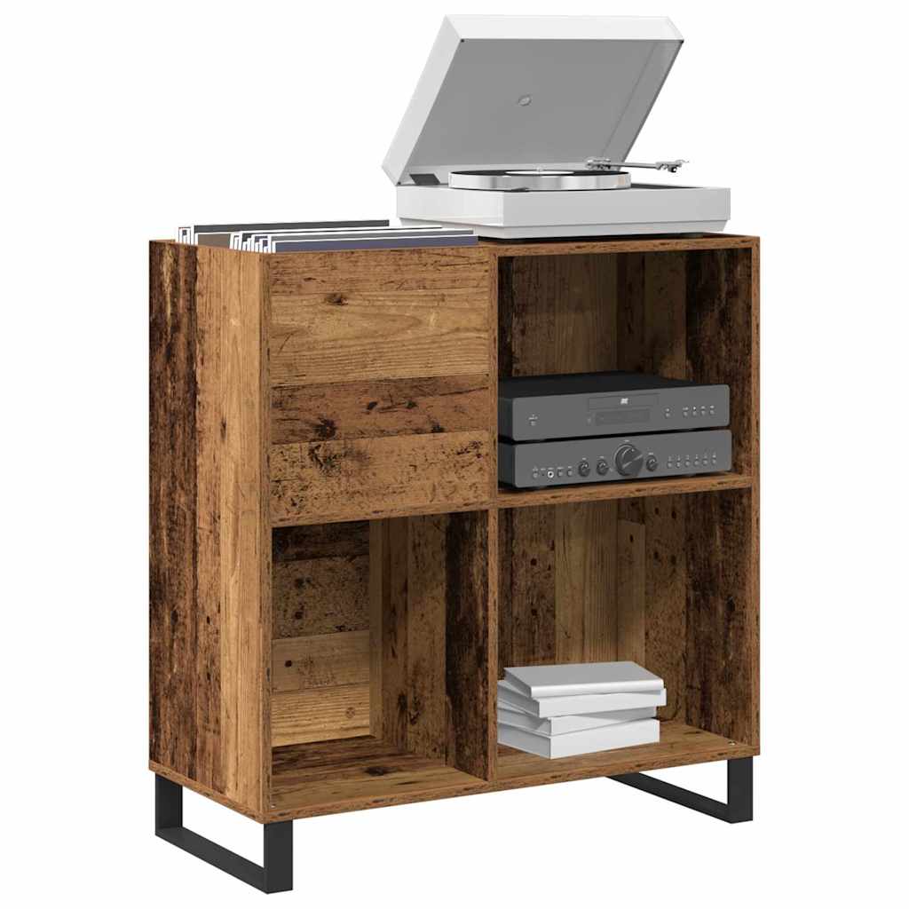 Schallplattenschrank Altholz 84,5 x 38 x 89 cm Holzwerkstoff