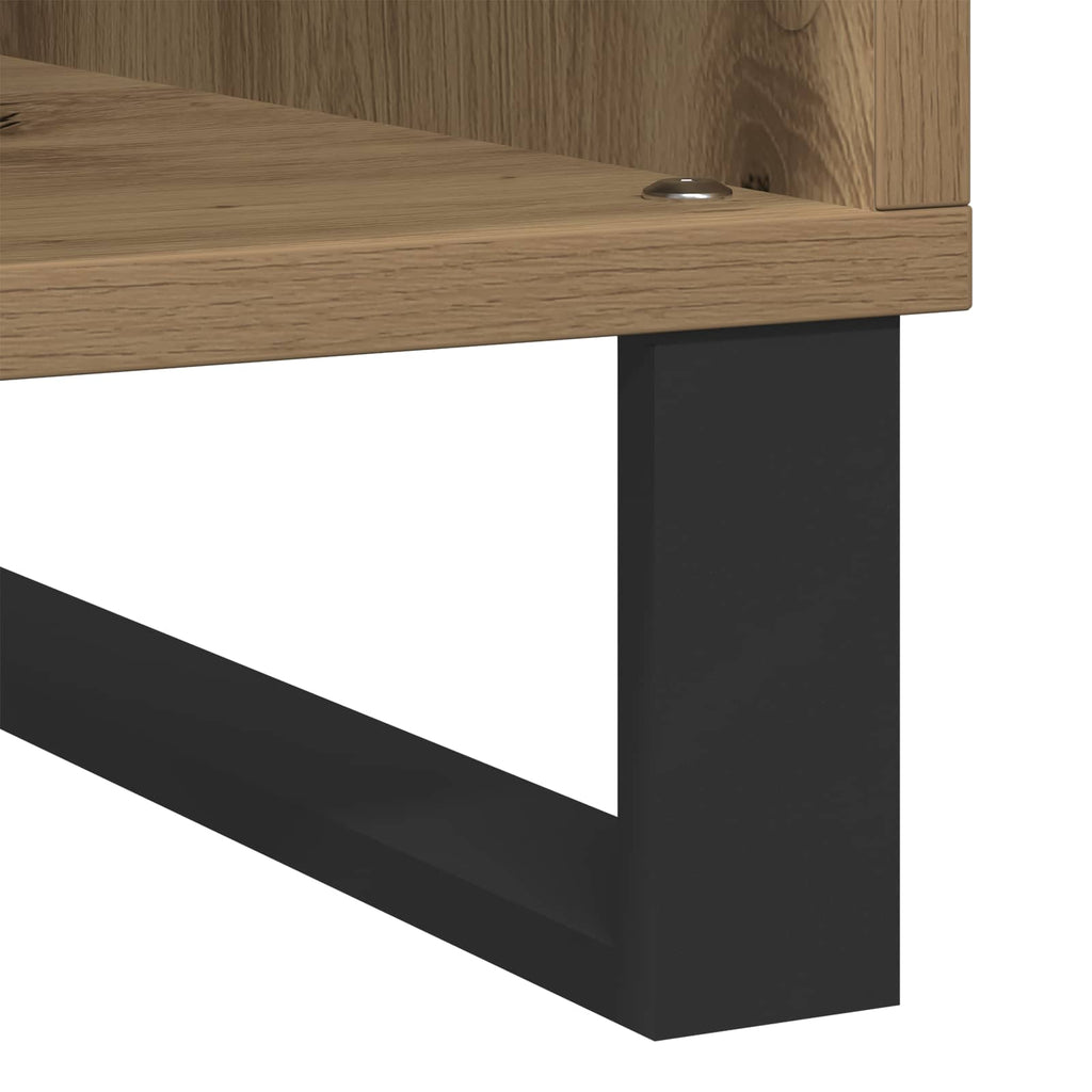 Schallplattenschrank mit Regal Artisan-Eiche 84,5 x 38 x 89 cm