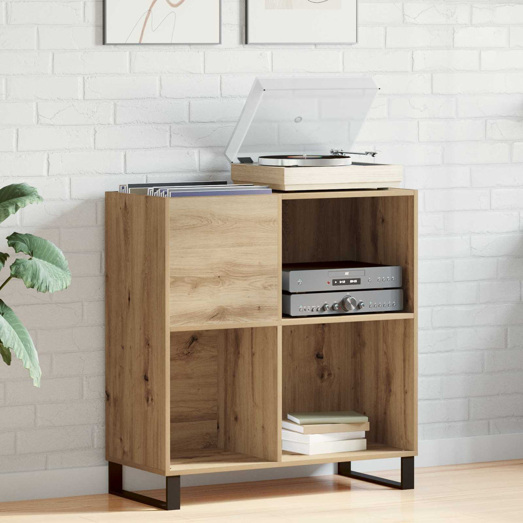 Schallplattenschrank mit Regal Artisan-Eiche 84,5 x 38 x 89 cm