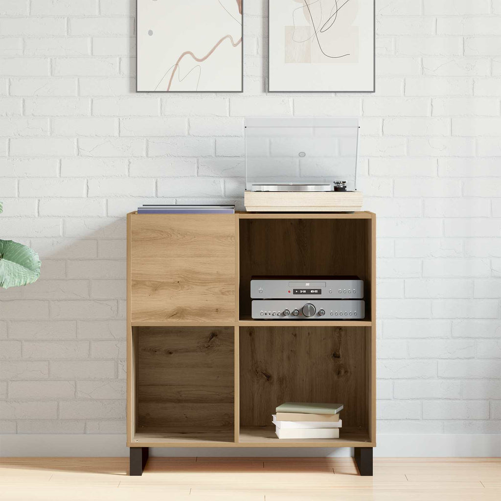 Schallplattenschrank mit Regal Artisan-Eiche 84,5 x 38 x 89 cm