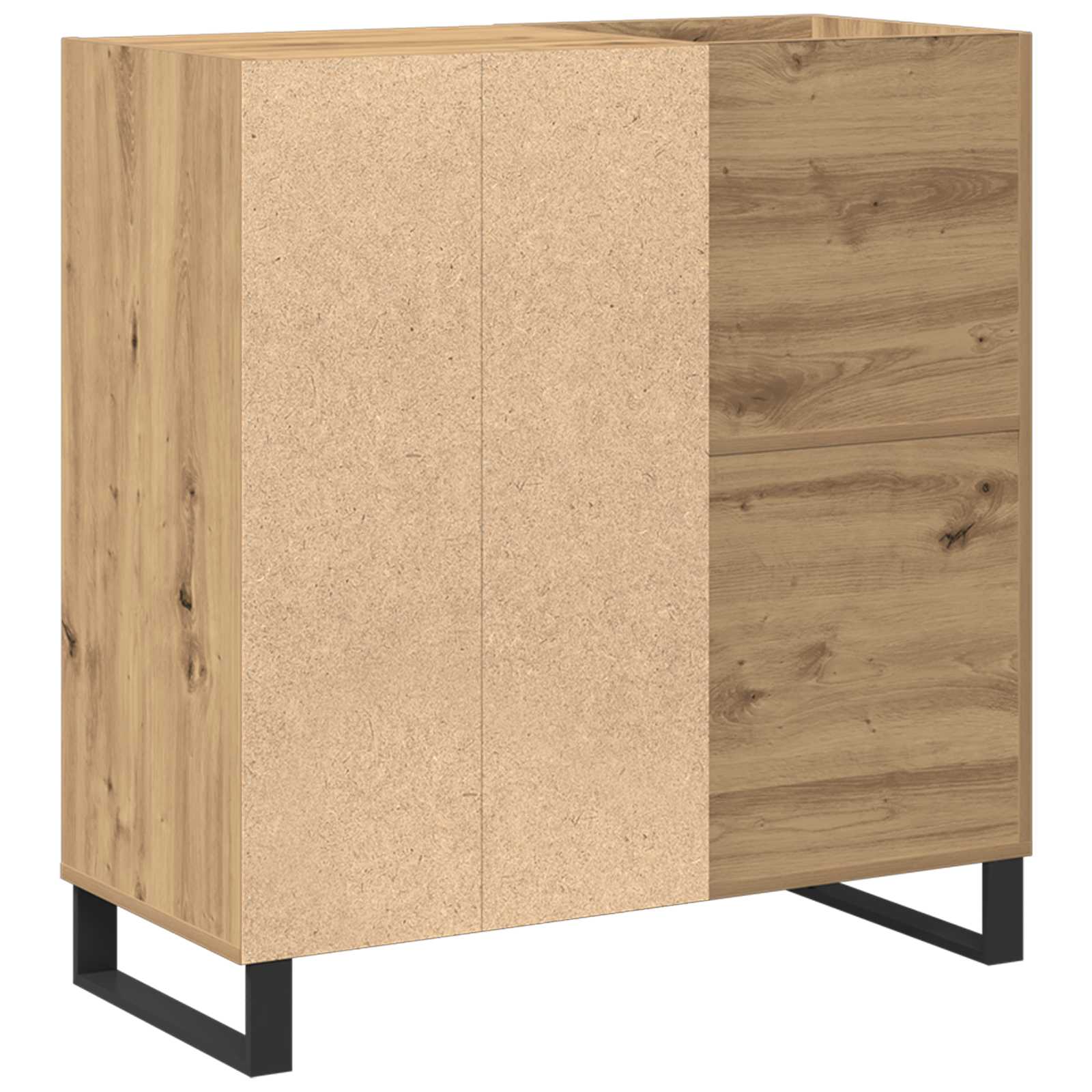 Schallplattenschrank mit Regal Artisan-Eiche 84,5 x 38 x 89 cm