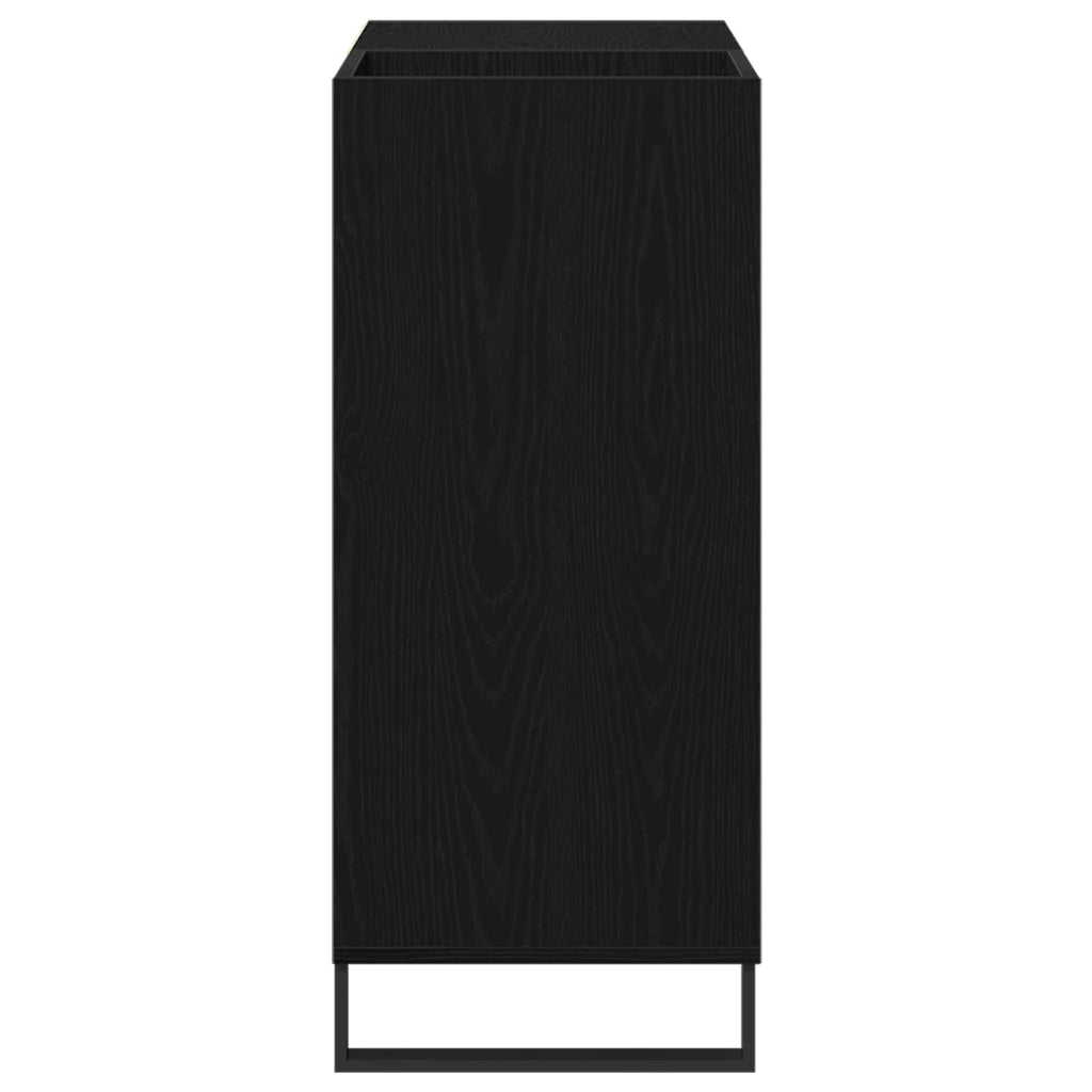 Schallplattenschrank Schwarz Eichen-Optik 85 x 38 x 89 cm