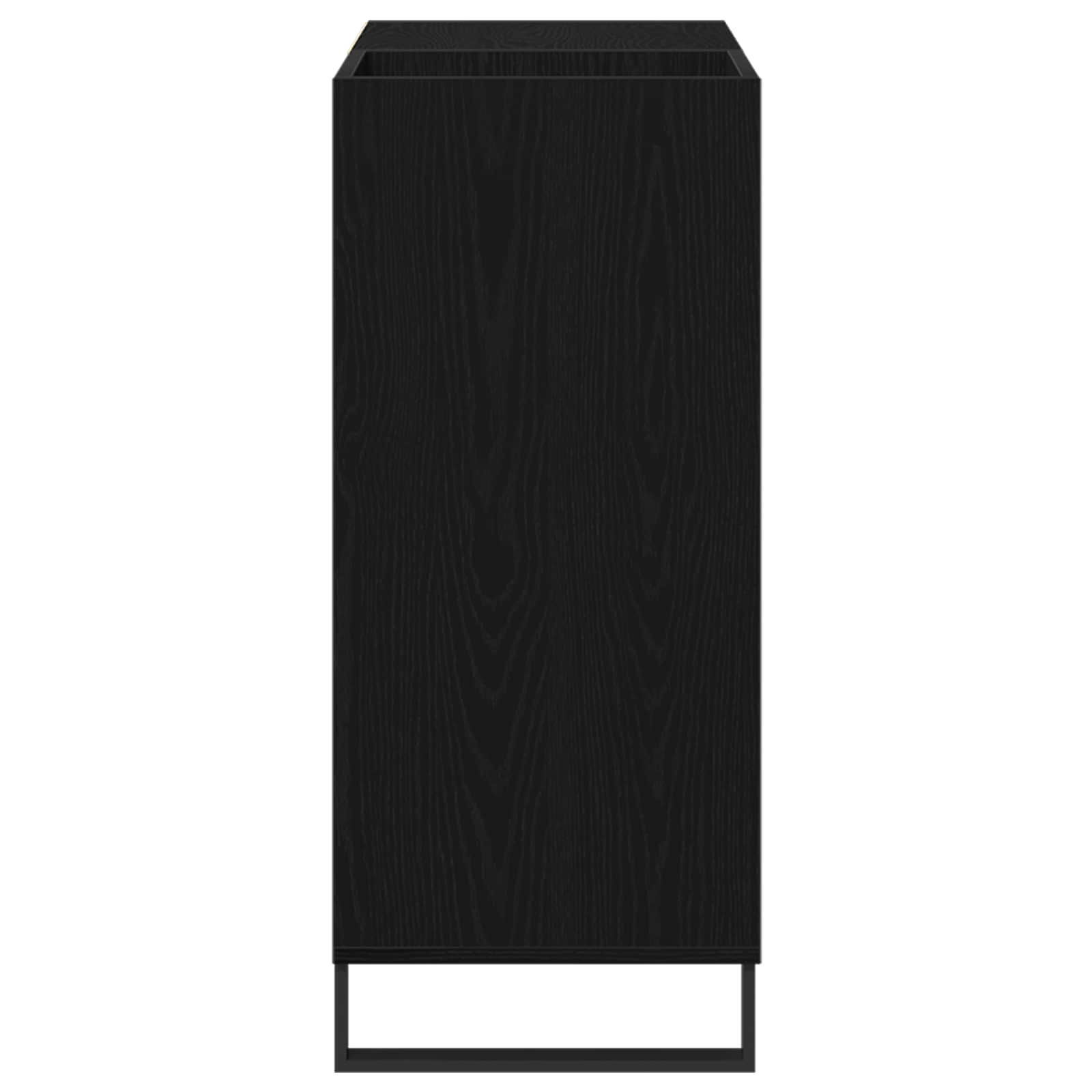 Schallplattenschrank Schwarz Eichen-Optik 85 x 38 x 89 cm