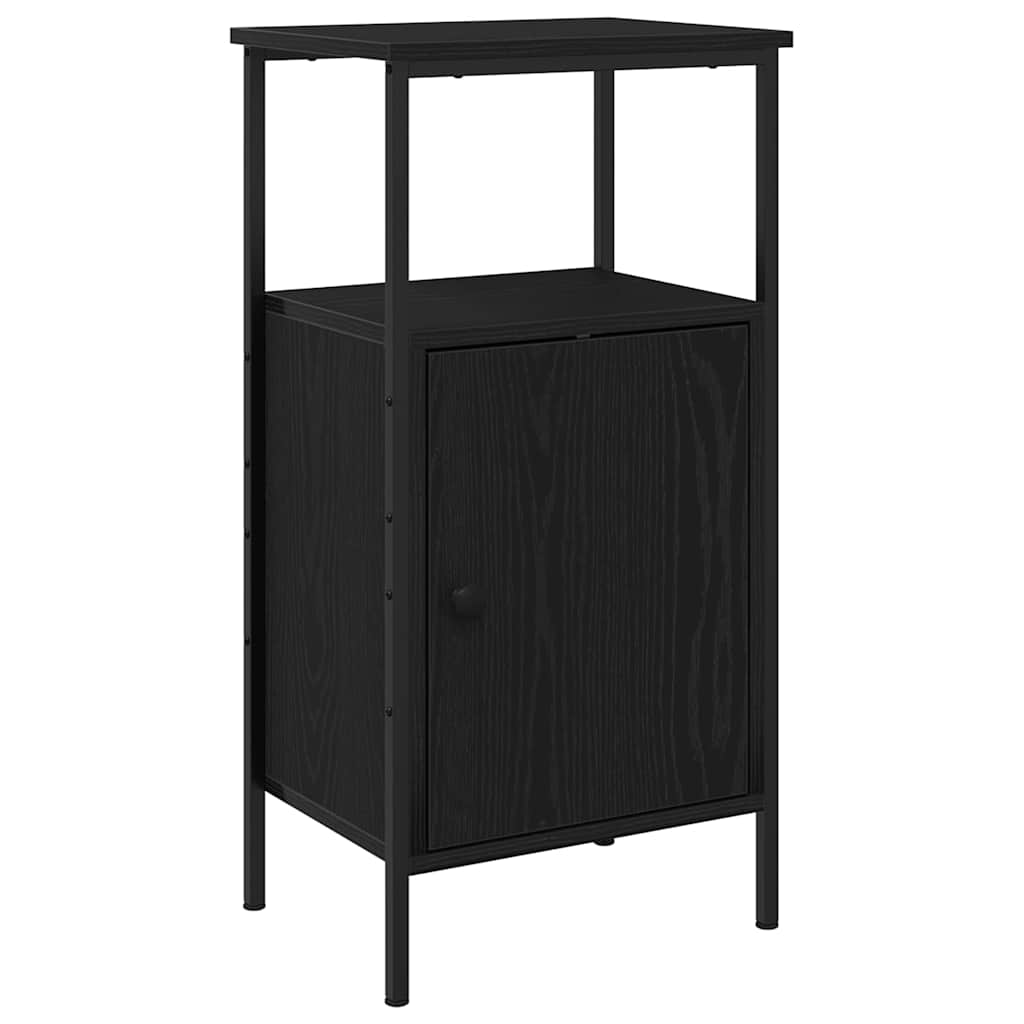 Nachttisch 2 pcs Schwarz Eichen-Optik 41 x 31 x 80 cm