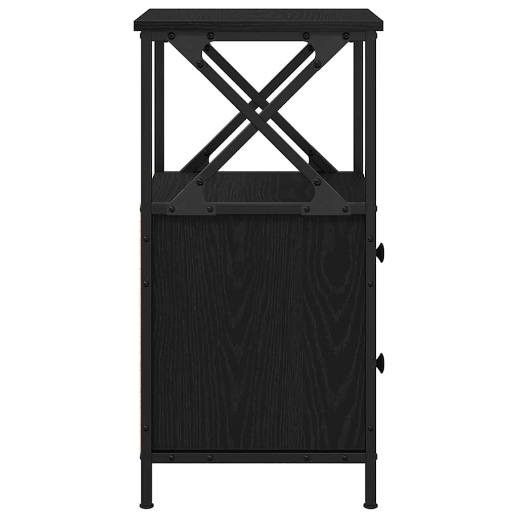 Nachttisch Schwarz Eichen-Optik 34 x 35,5 x 70 cm Holzwerkstoff