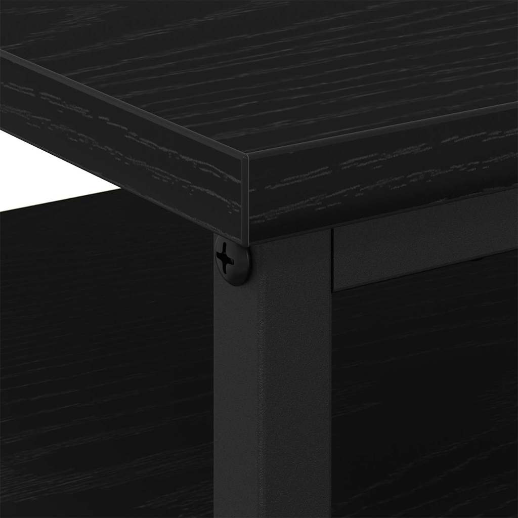 Nachttisch 2 pcs Schwarz Eichen-Optik 34 x 35,5 x 50 cm