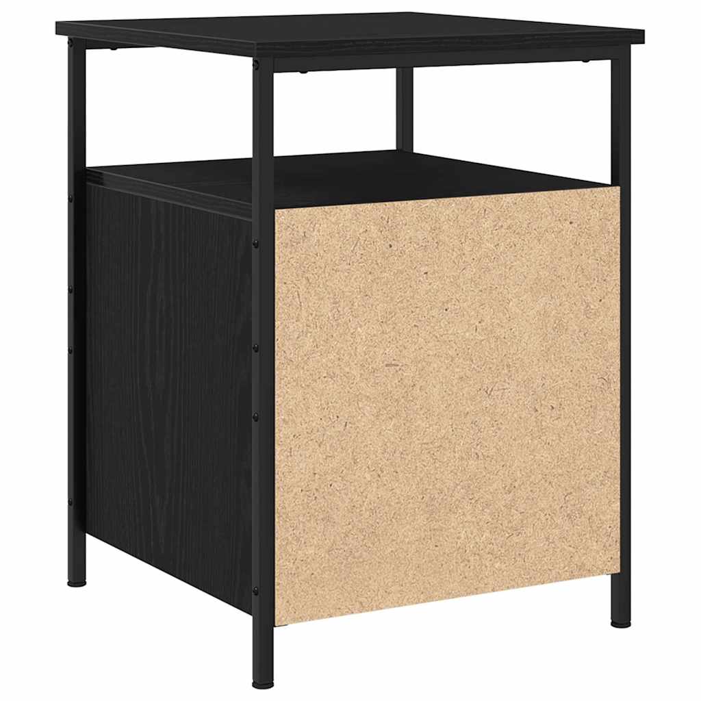 Nachttisch 2 pcs Schwarz Eichen-Optik 34 x 35,5 x 50 cm
