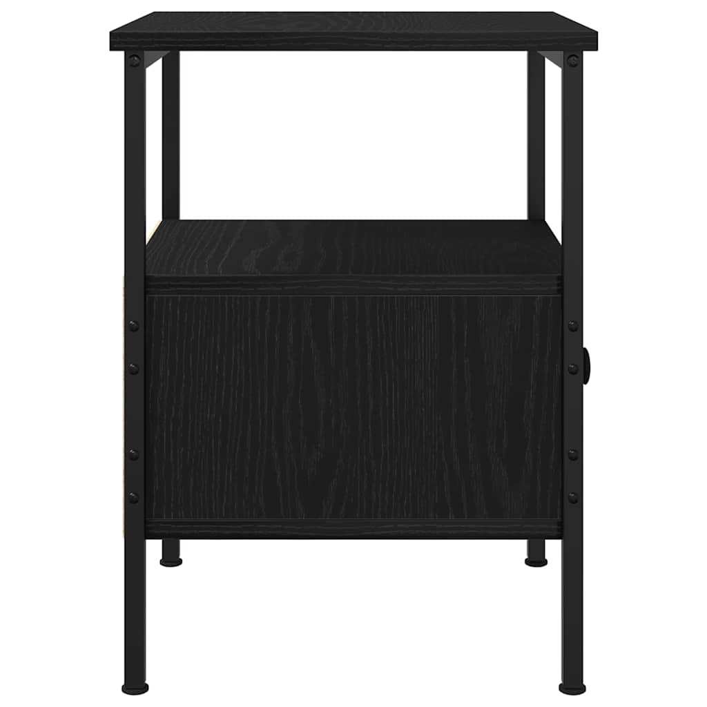 Nachttisch Schwarz Eichen-Optik 34 x 36 x 50 cm Holzwerkstoff
