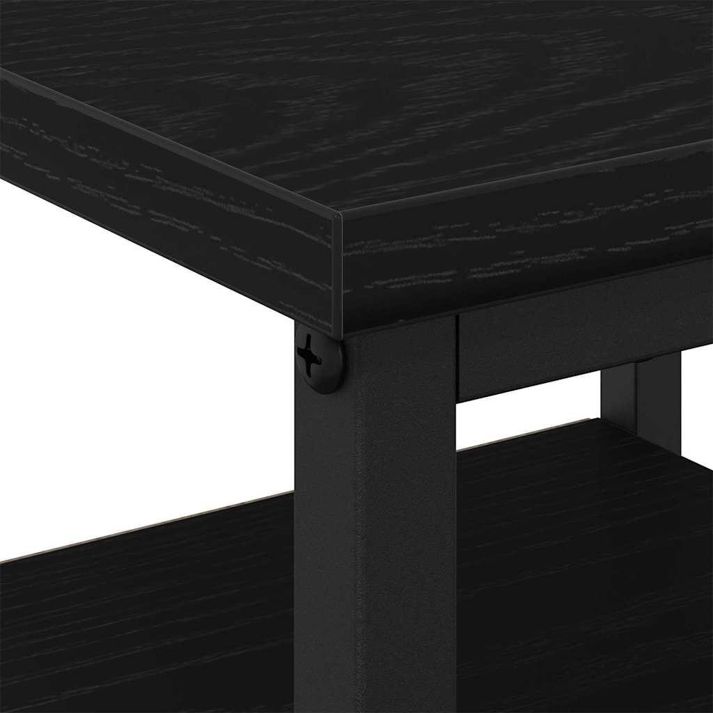 Nachttisch 2 pcs Schwarz Eichen-Optik 34 x 36 x 50 cm