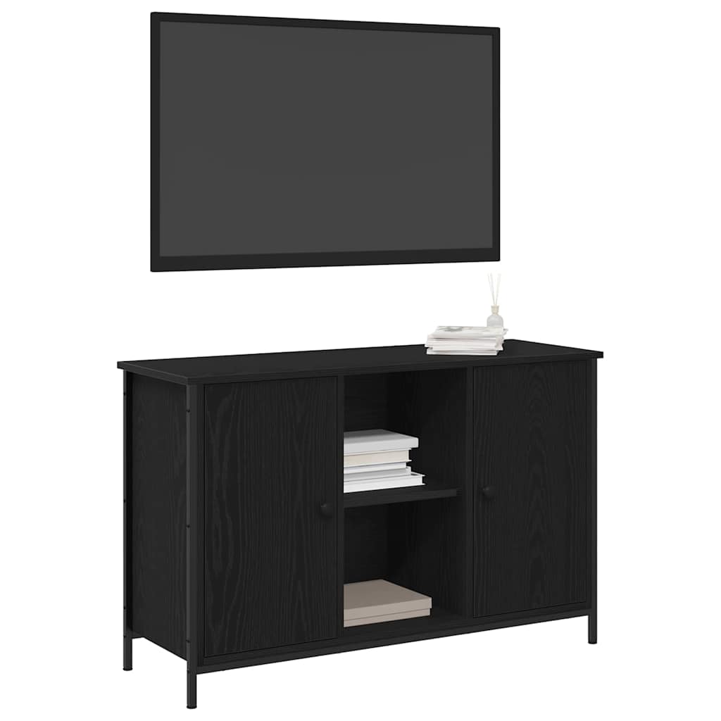 TV-Schrankset Schwarz Eichen-Optik 101 x 35 x 65 cm
