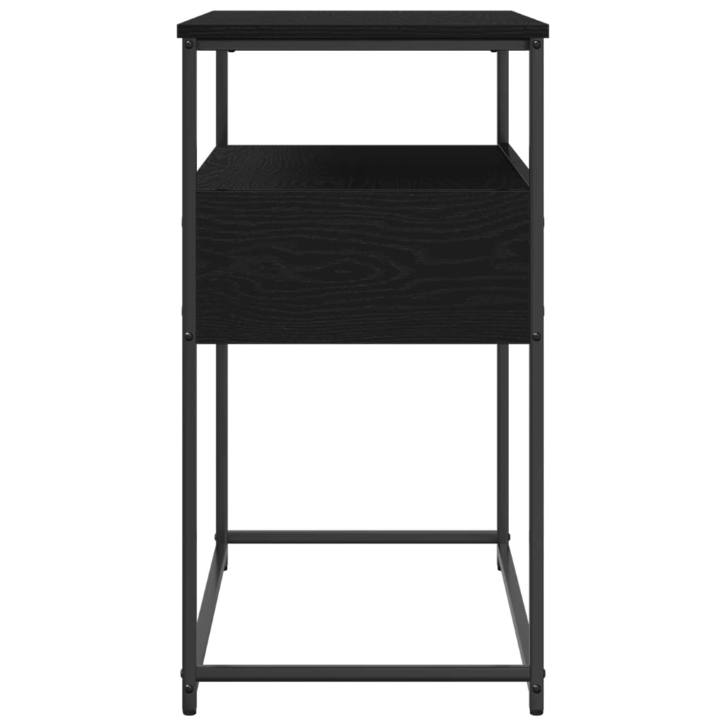 Konsolentisch Schwarz Eichen-Optik 75 x 40 x 75 cm