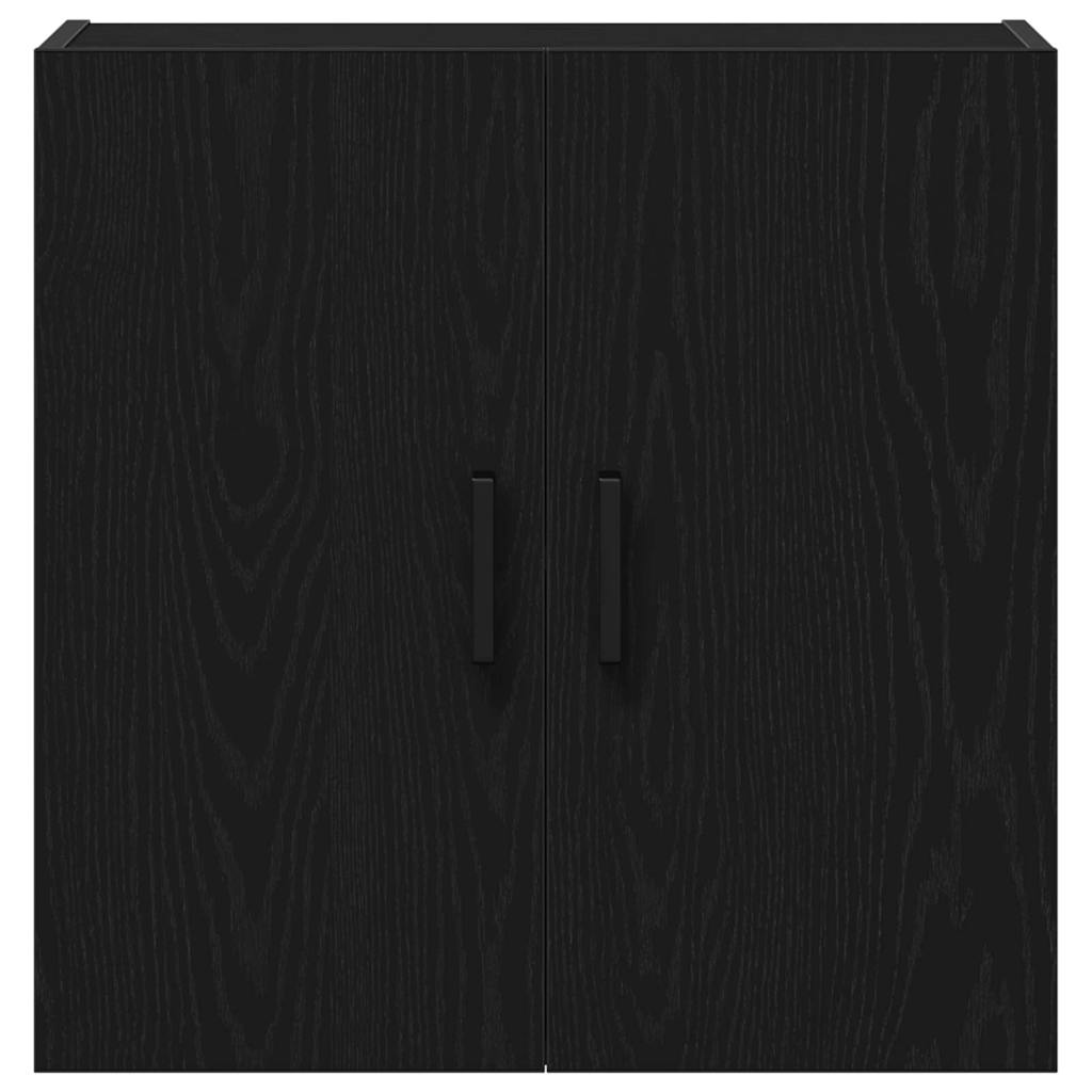 Wandmontierter Schrank Schwarz Eichen-Optik 60 x 31 x 60 cm