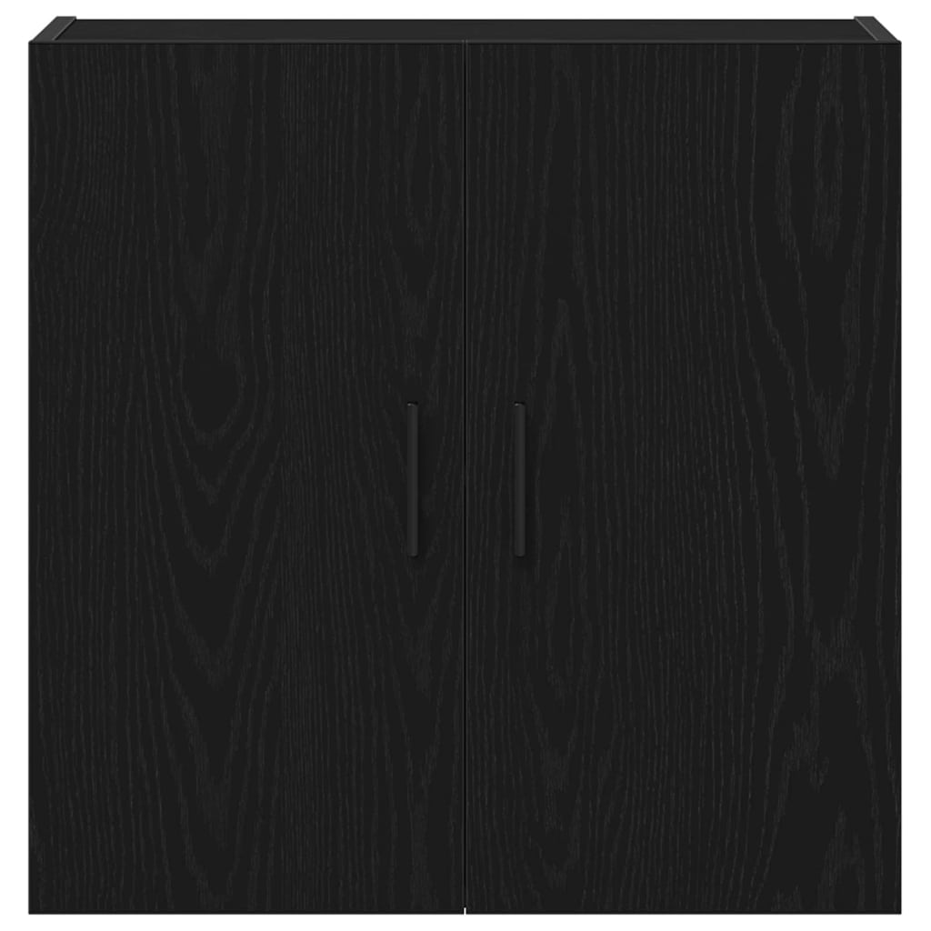Wandmontierter Schrank Schwarz Eichen-Optik 60 x 31 x 60 cm
