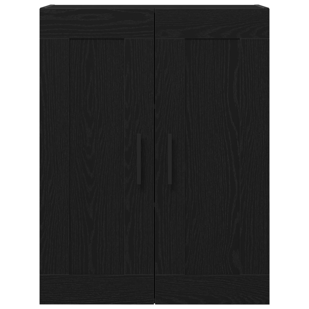 Wandmontierter Schrank Schwarz Eichen-Optik 69,5 x 34 x 90 cm