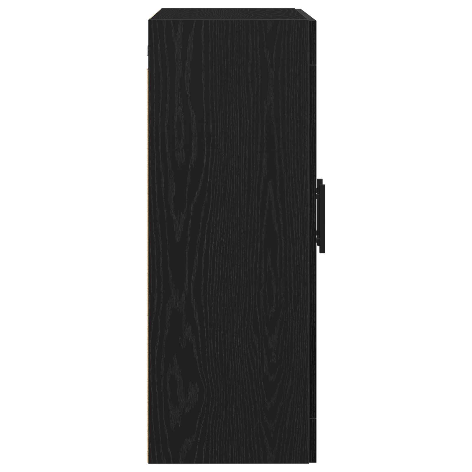 Wandmontierter Schrank Schwarz Eichen-Optik 69,5 x 34 x 90 cm