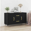 Sideboard Schwarz Eichen-Optik 100 x 36 x 60 cm Holzwerkstoff