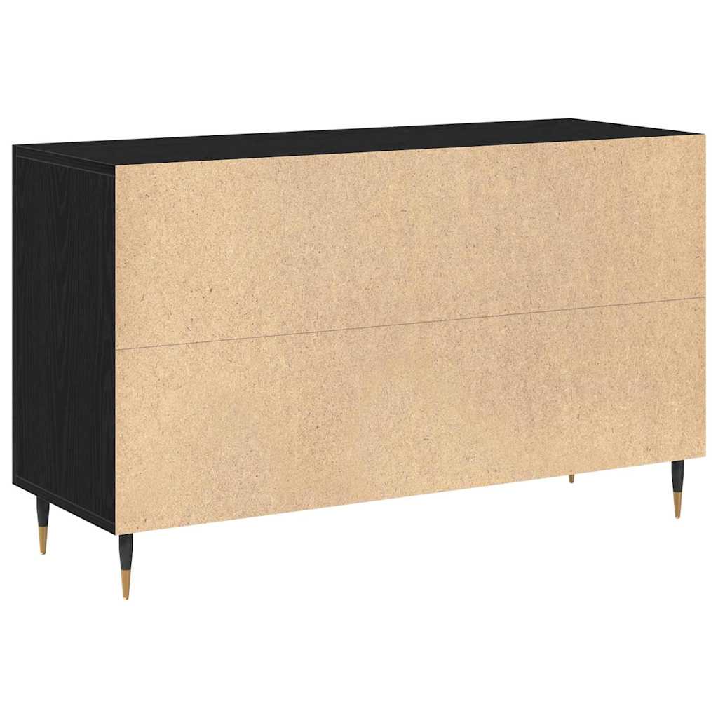 Sideboard Schwarz Eichen-Optik 100 x 36 x 60 cm Holzwerkstoff