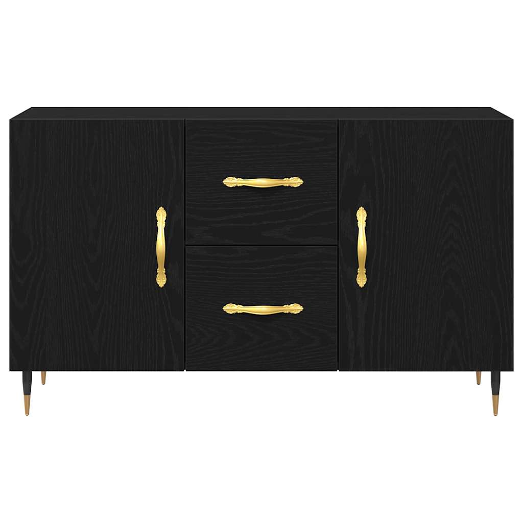 Sideboard Schwarz Eichen-Optik 100 x 36 x 60 cm Holzwerkstoff