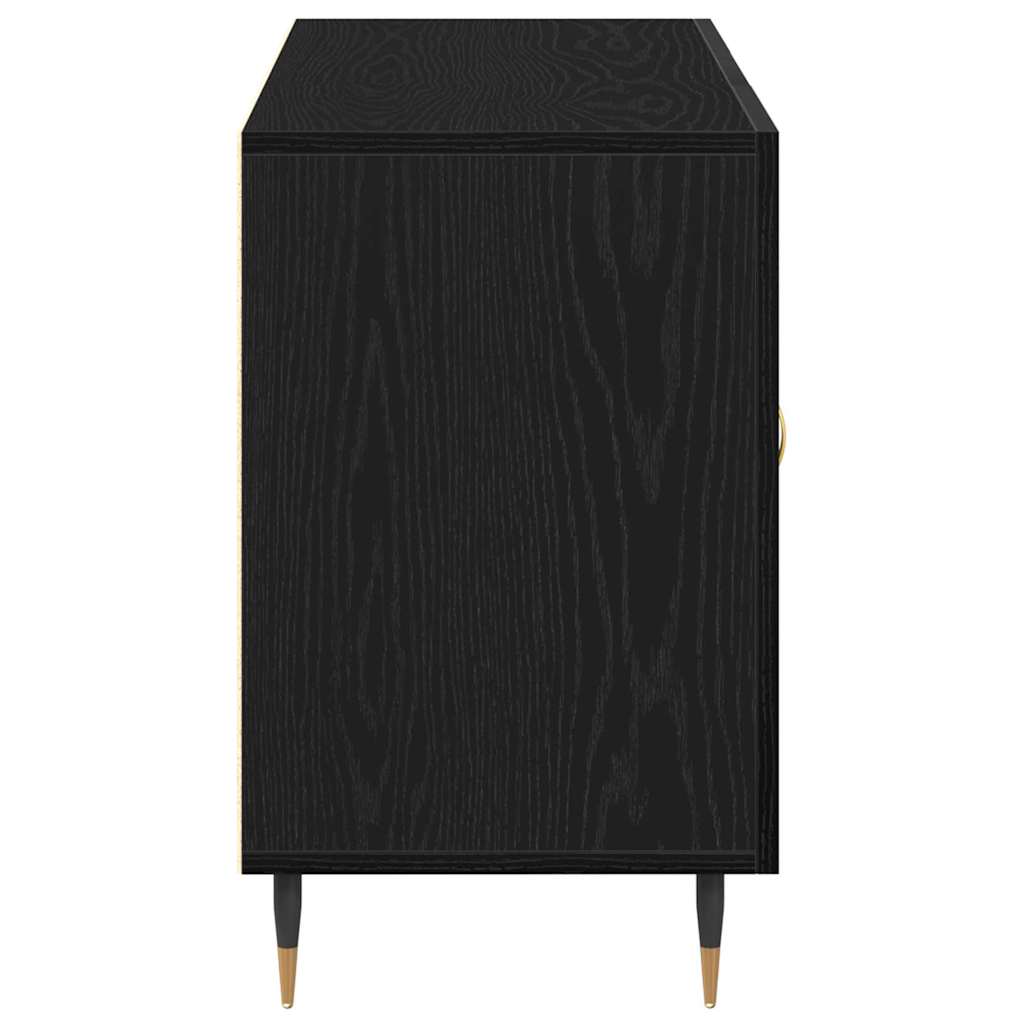 Sideboard Schwarz Eichen-Optik 100 x 36 x 60 cm Holzwerkstoff