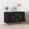 Sideboard Schwarz Eichen-Optik 100 x 36 x 60 cm Holzwerkstoff