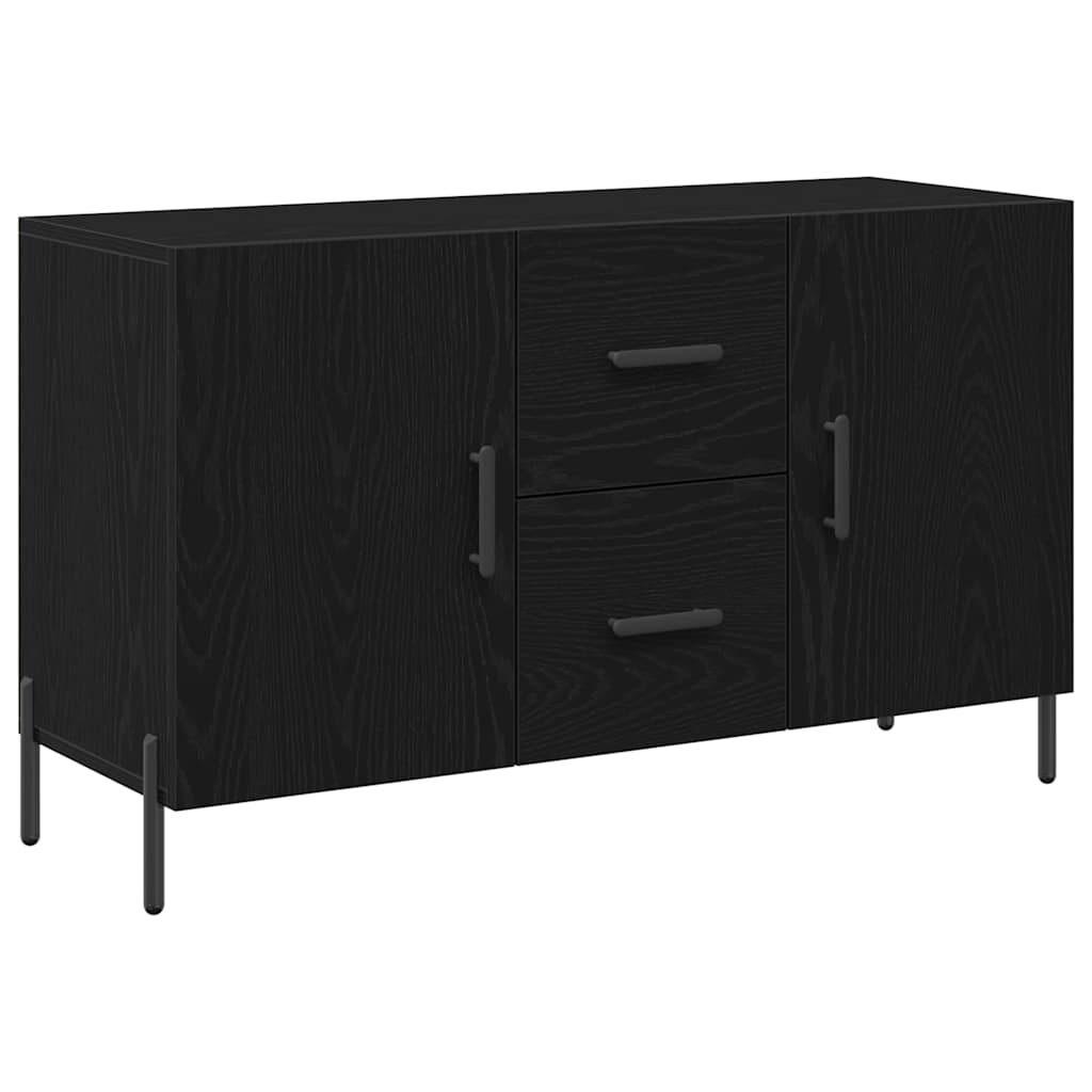 Sideboard Schwarz Eichen-Optik 100 x 36 x 60 cm Holzwerkstoff