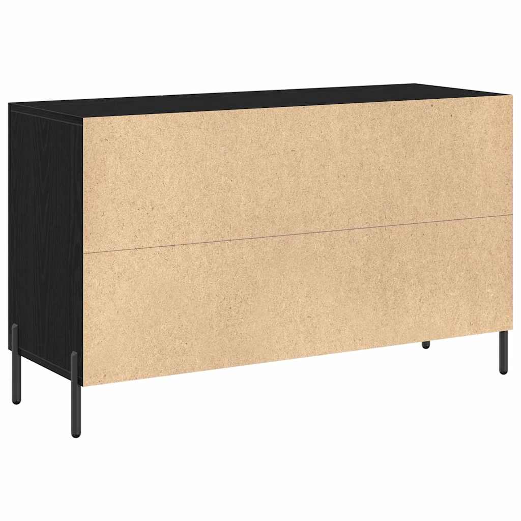 Sideboard Schwarz Eichen-Optik 100 x 36 x 60 cm Holzwerkstoff