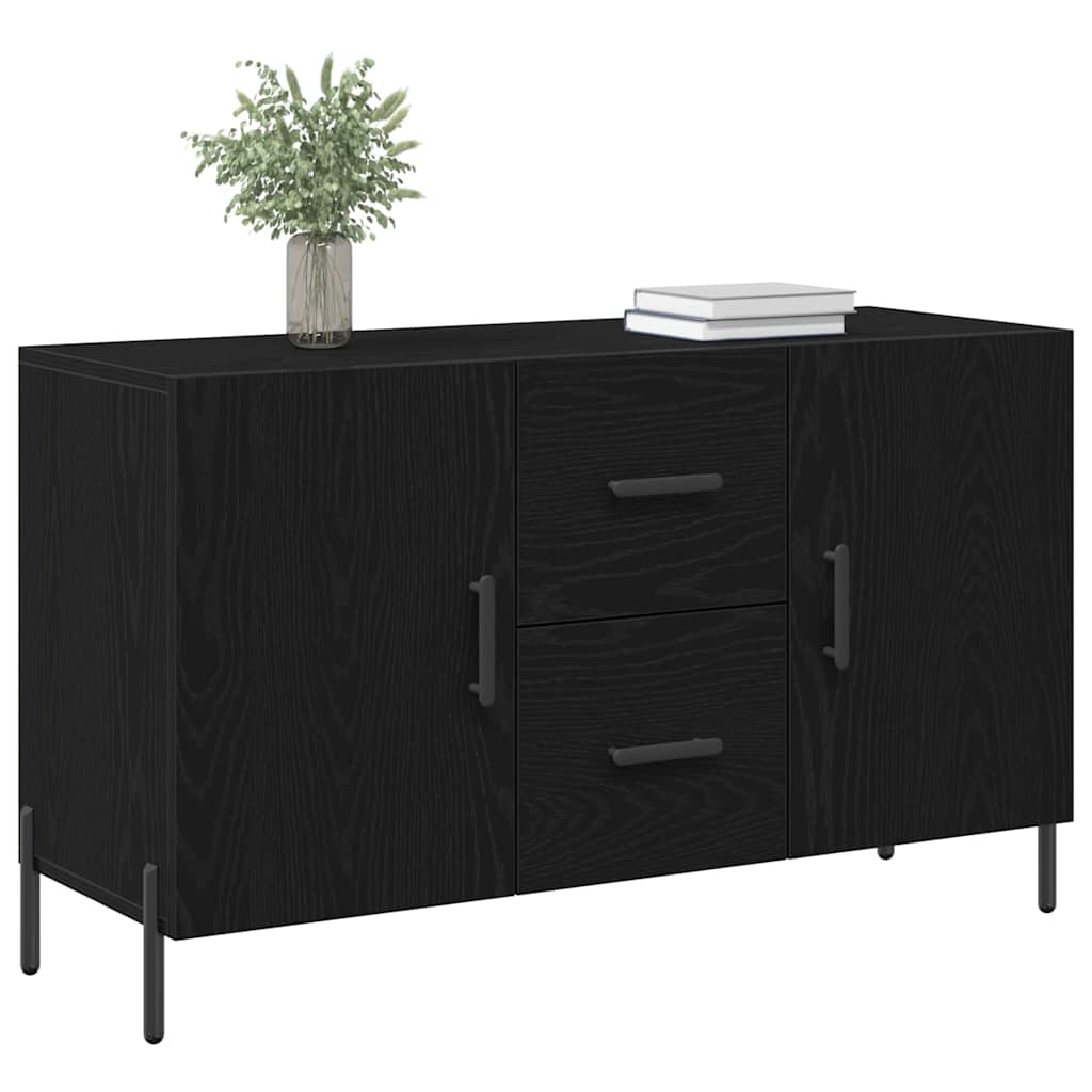 Sideboard Schwarz Eichen-Optik 100 x 36 x 60 cm Holzwerkstoff