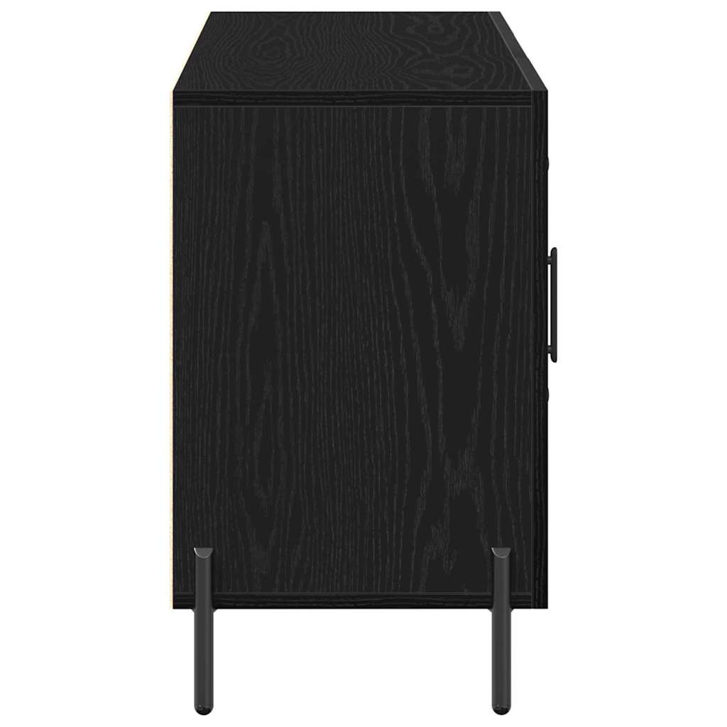Sideboard Schwarz Eichen-Optik 100 x 36 x 60 cm Holzwerkstoff