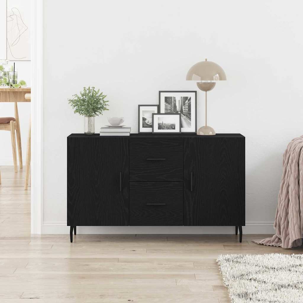 Sideboard Schwarz Eichen-Optik 100 x 36 x 60 cm Holzwerkstoff
