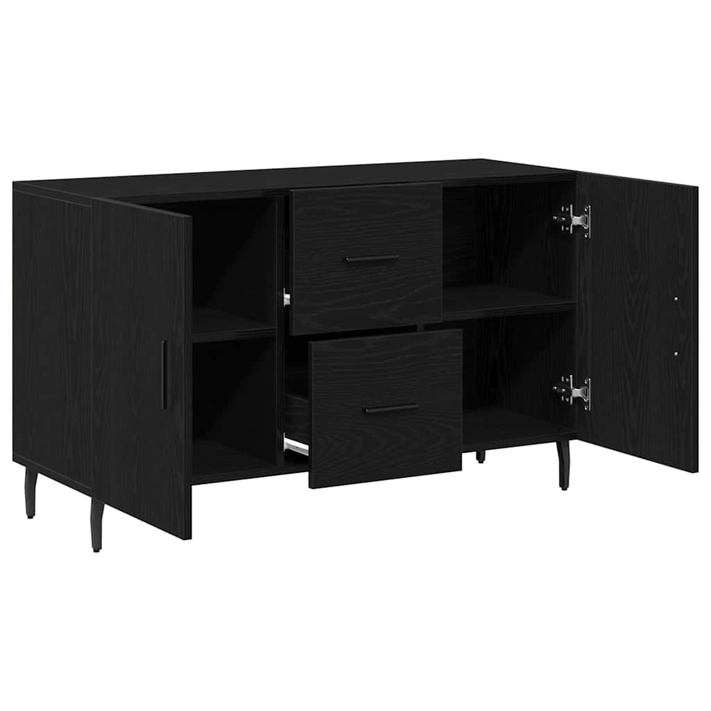 Sideboard Schwarz Eichen-Optik 100 x 36 x 60 cm Holzwerkstoff