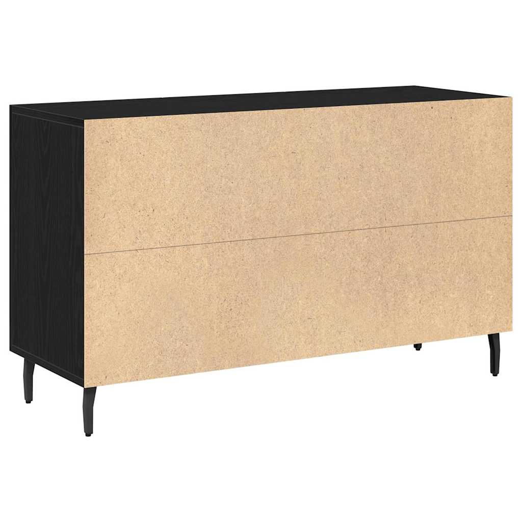 Sideboard Schwarz Eichen-Optik 100 x 36 x 60 cm Holzwerkstoff