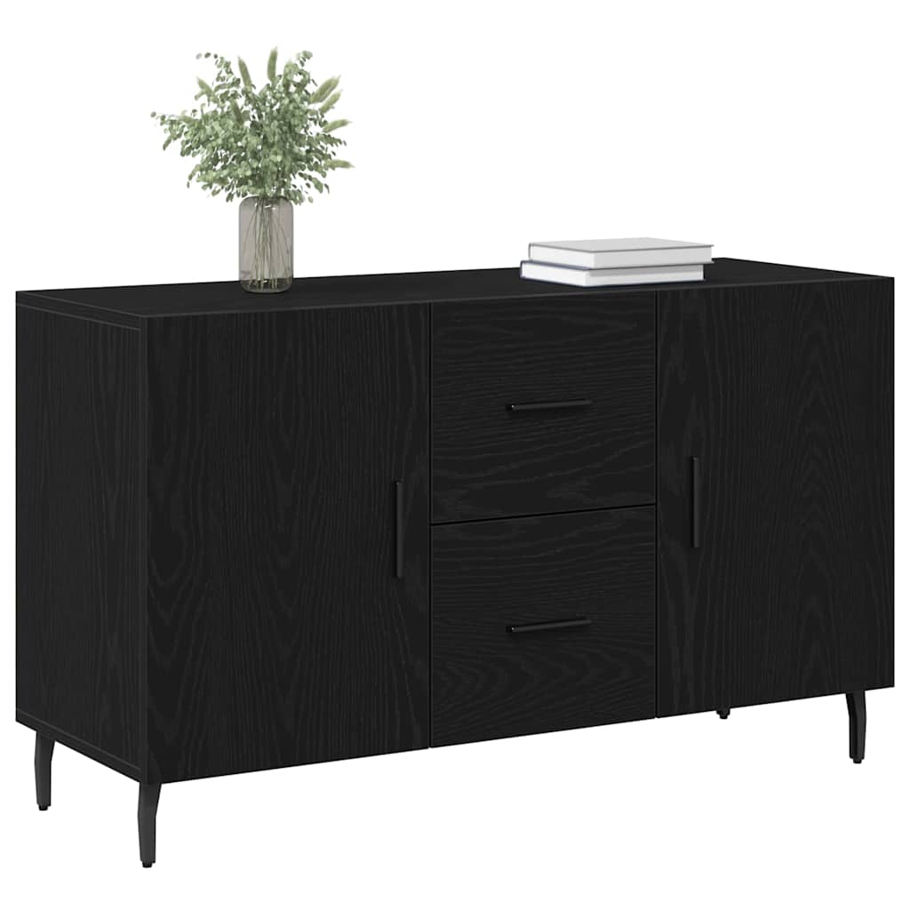 Sideboard Schwarz Eichen-Optik 100 x 36 x 60 cm Holzwerkstoff