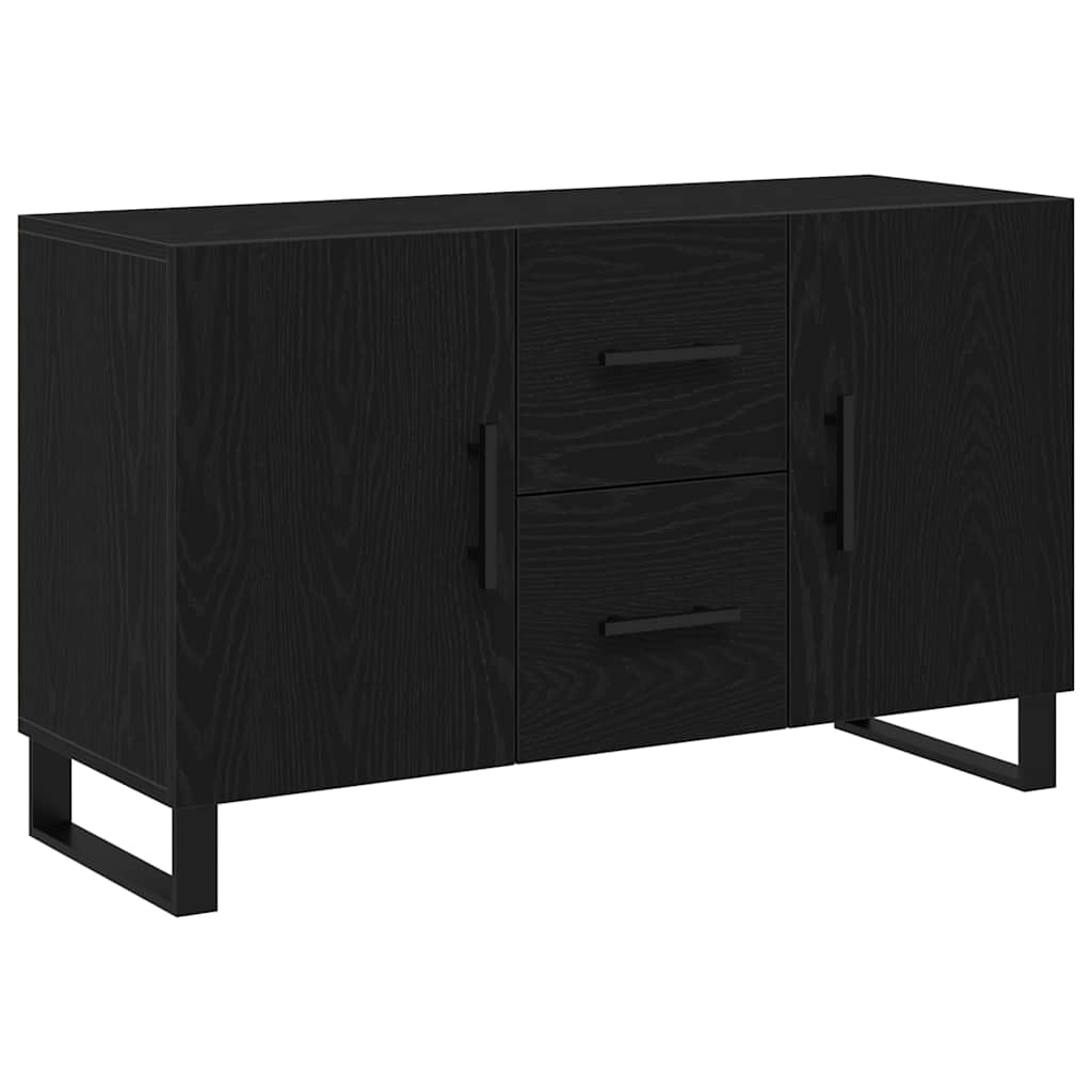 Sideboard Schwarz Eichen-Optik 100 x 36 x 60 cm Holzwerkstoff