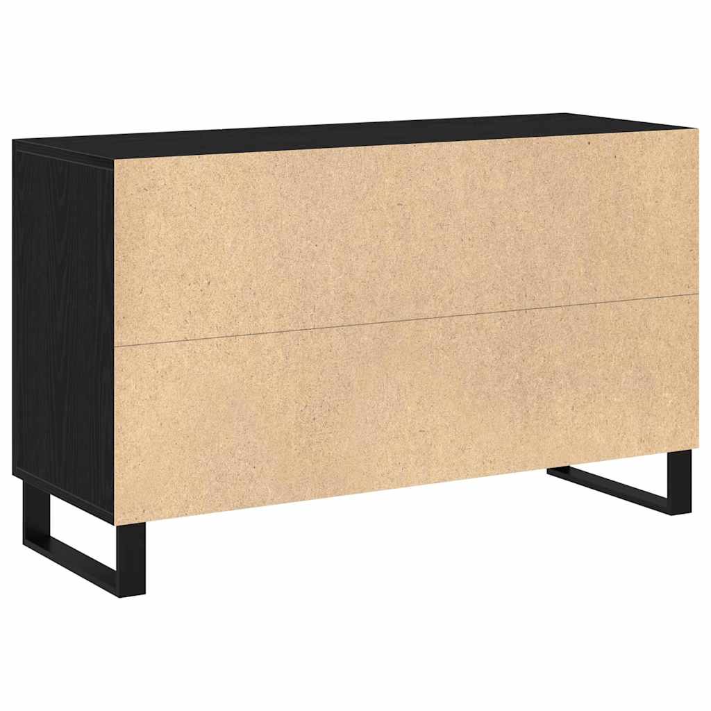 Sideboard Schwarz Eichen-Optik 100 x 36 x 60 cm Holzwerkstoff