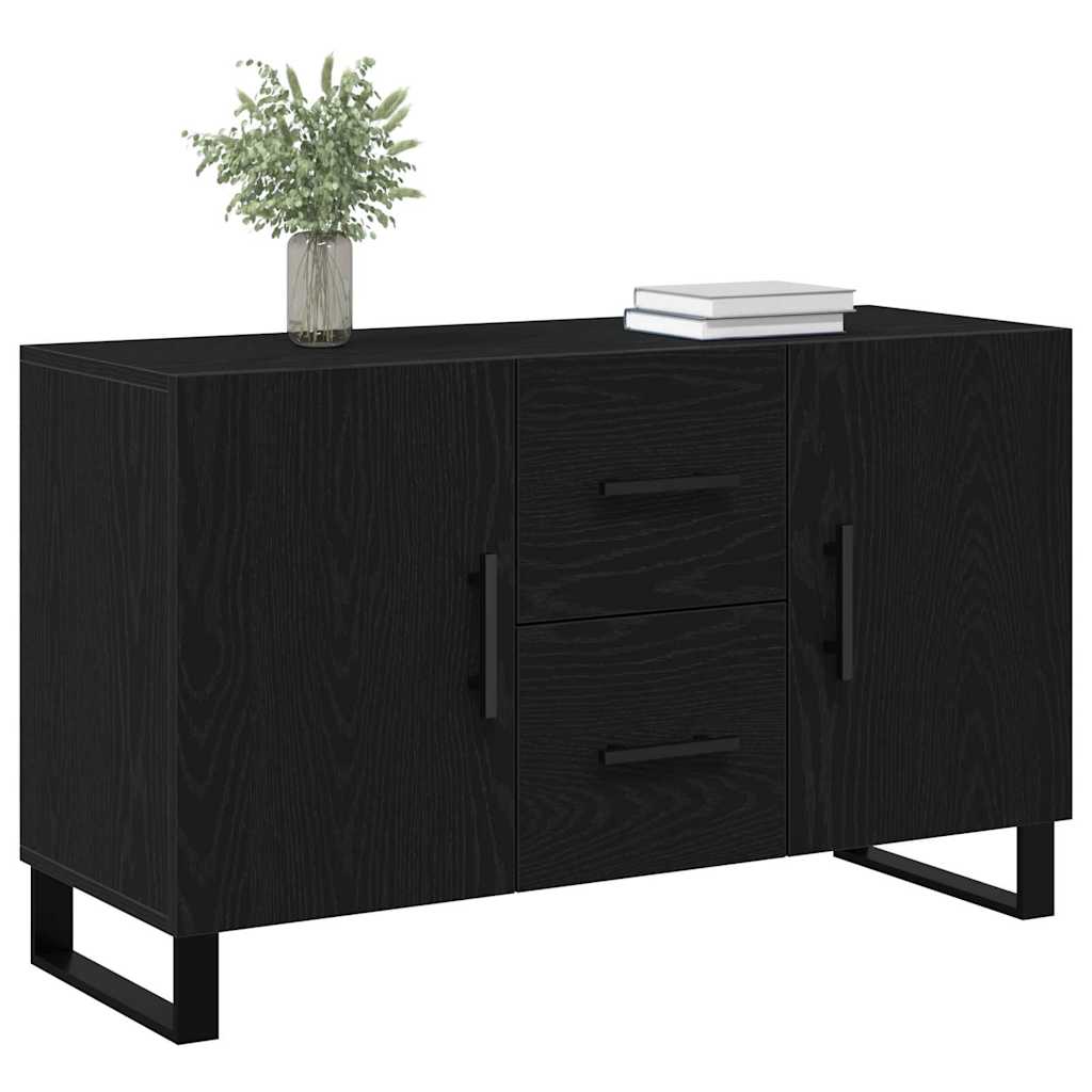 Sideboard Schwarz Eichen-Optik 100 x 36 x 60 cm Holzwerkstoff