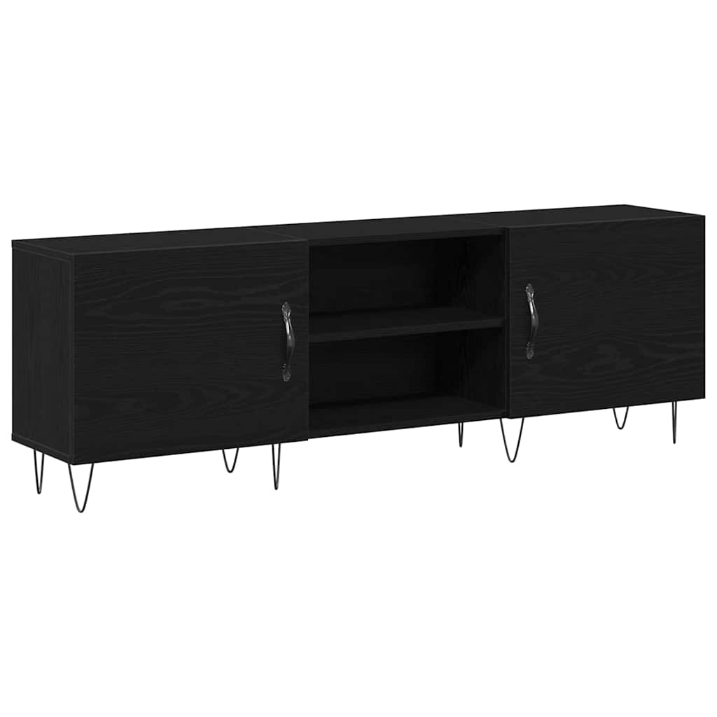 TV-Schrankset Schwarz Eichen-Optik 150 x 30 x 50 cm