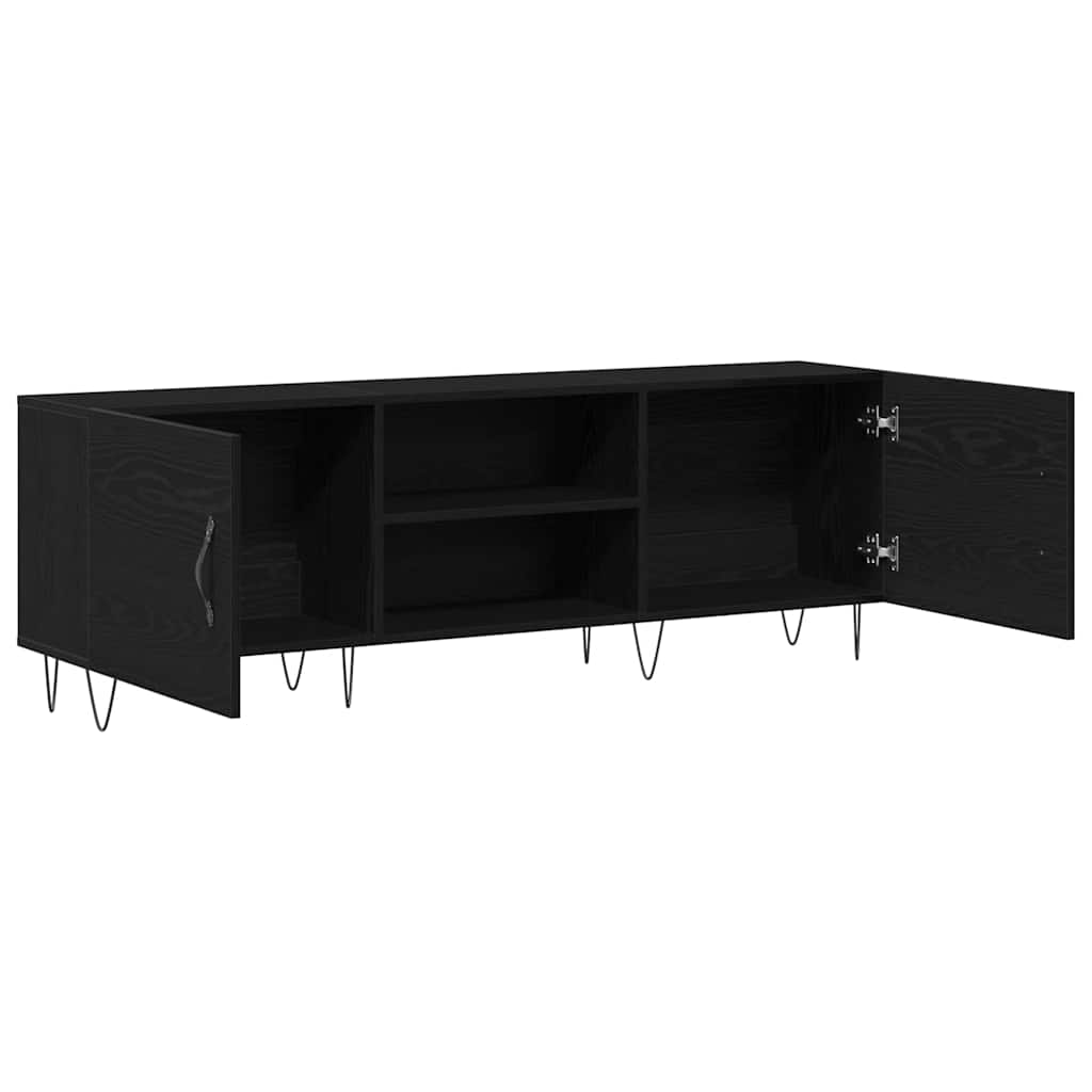 TV-Schrankset Schwarz Eichen-Optik 150 x 30 x 50 cm