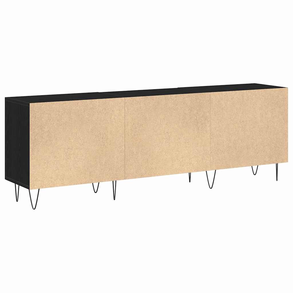 TV-Schrankset Schwarz Eichen-Optik 150 x 30 x 50 cm