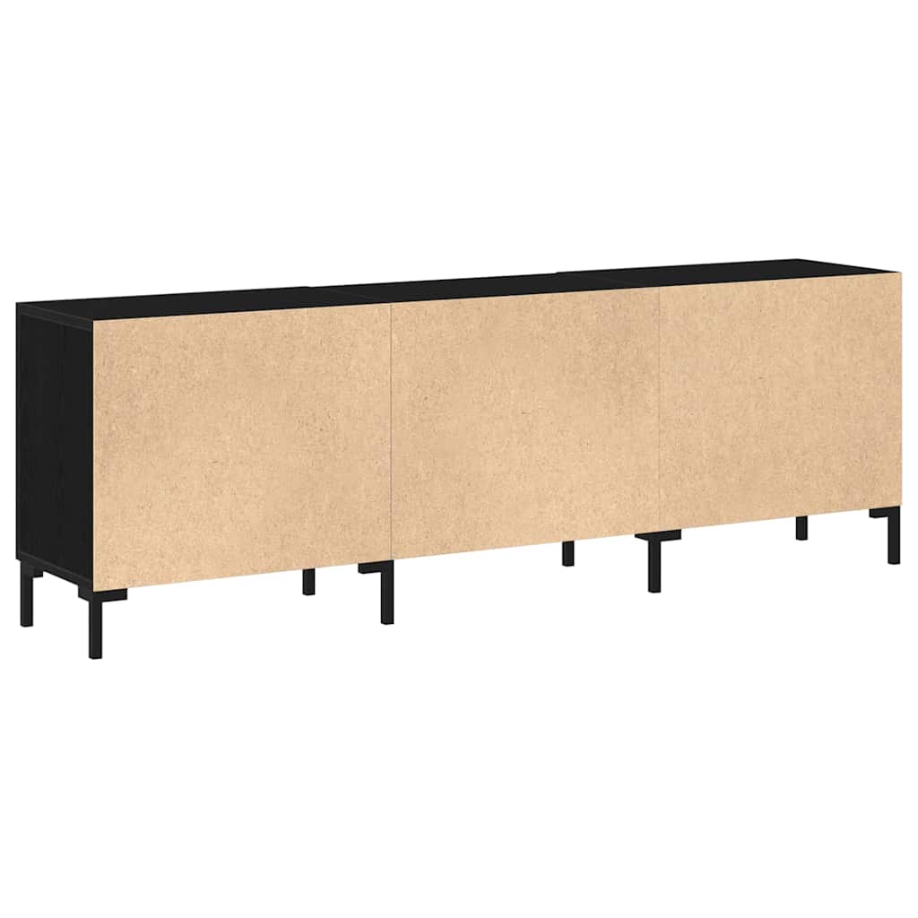 TV-Schrankset Schwarz Eichen-Optik 150 x 30 x 50 cm
