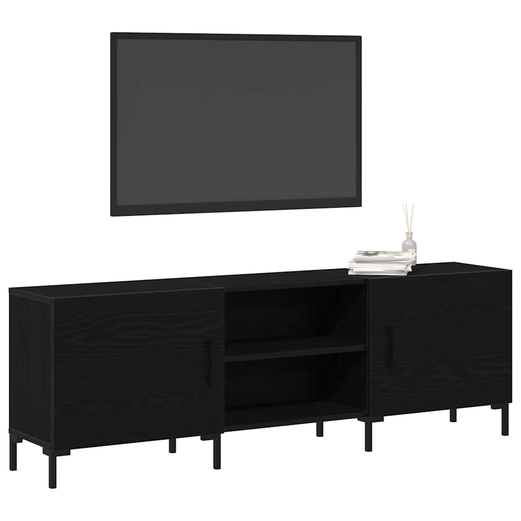 TV-Schrankset Schwarz Eichen-Optik 150 x 30 x 50 cm