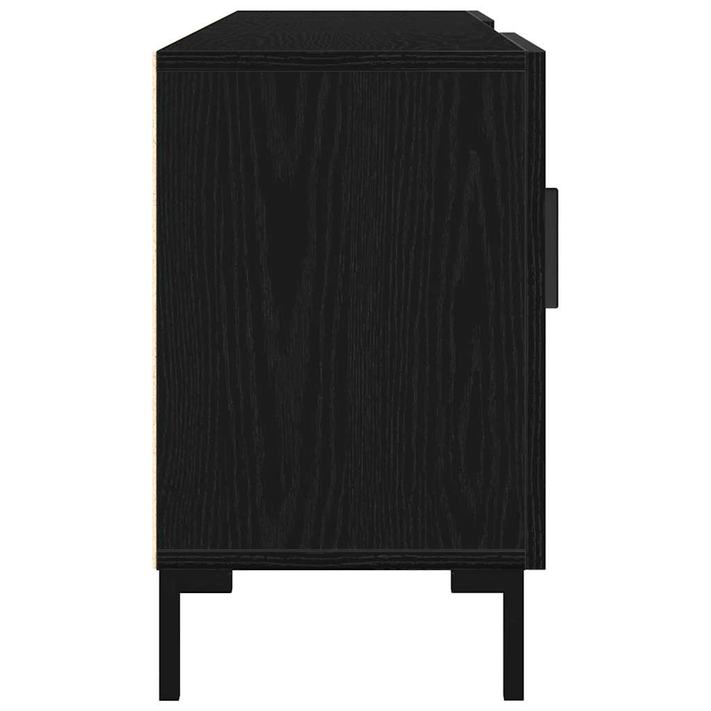 TV-Schrankset Schwarz Eichen-Optik 150 x 30 x 50 cm