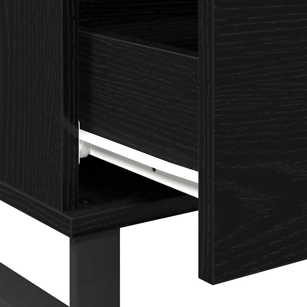 Couchtisch Schwarz Eichen-Optik 90 x 50 x 36,5 cm Holzwerkstoff