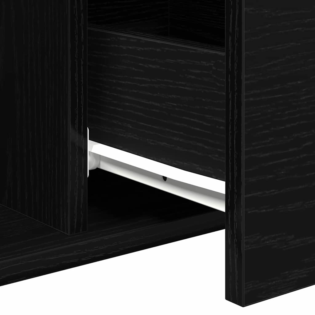 Couchtisch Schwarz Eichen-Optik 90 x 50 x 36,5 cm Holzwerkstoff