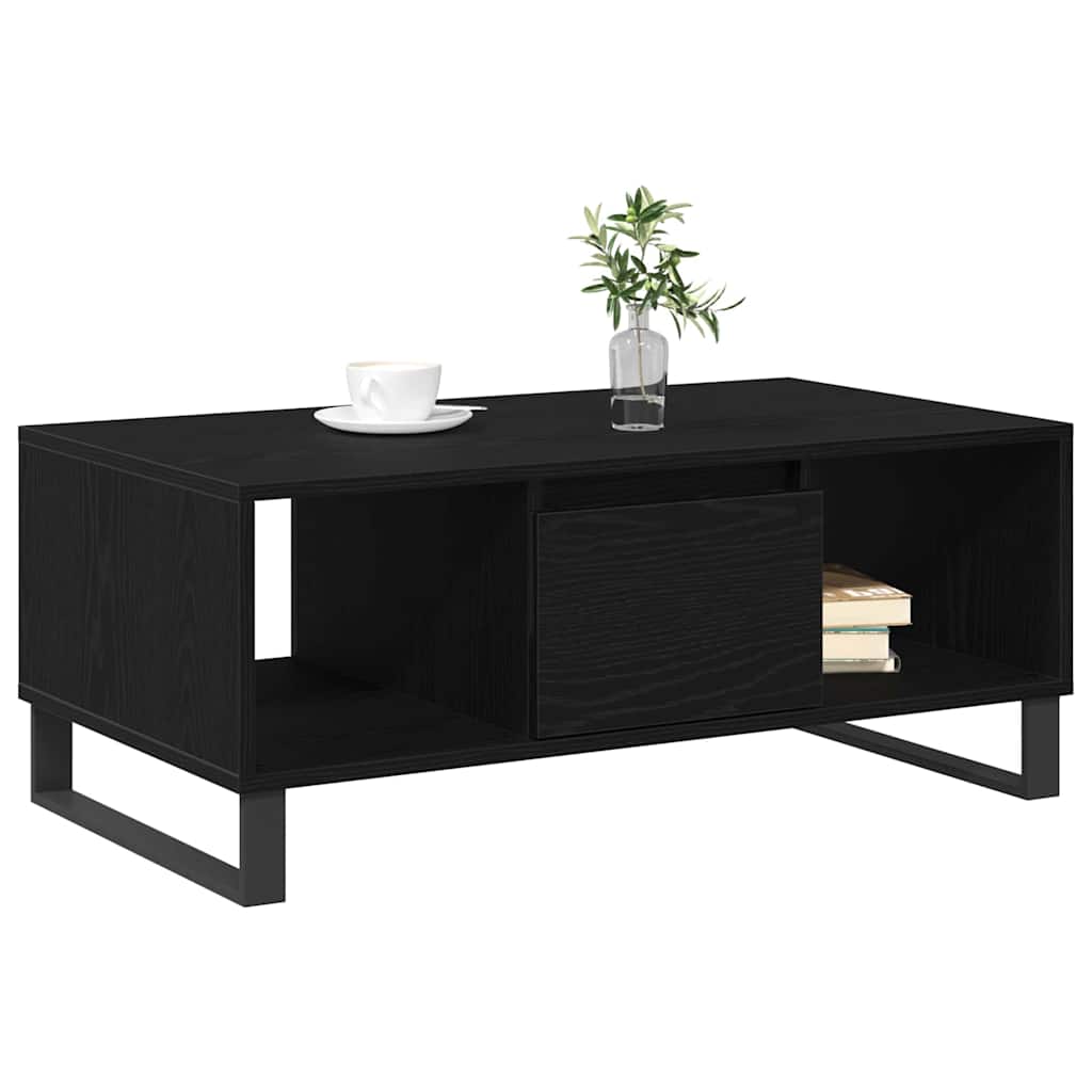 Couchtisch Schwarz Eichen-Optik 90 x 50 x 36,5 cm Holzwerkstoff