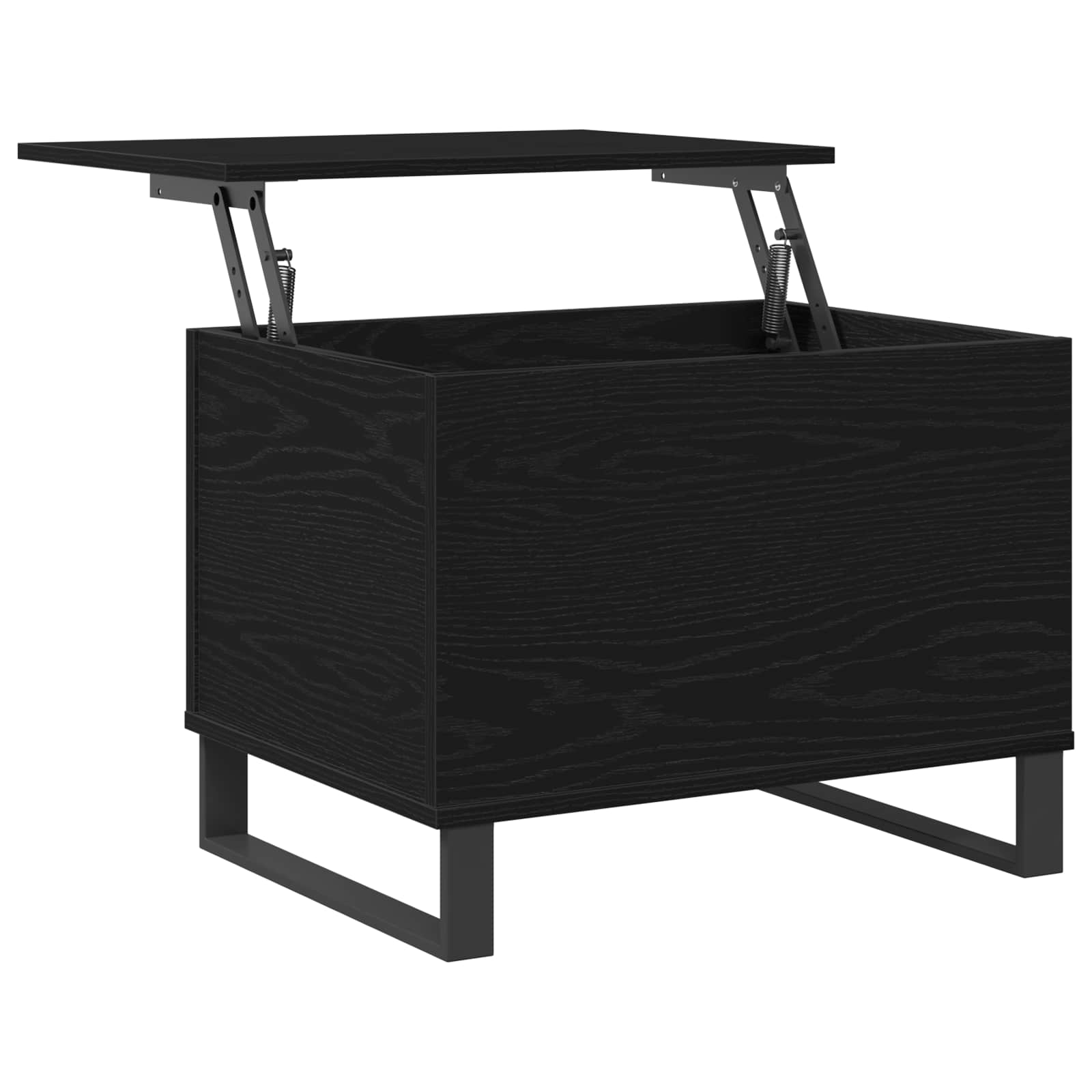 Couchtisch Schwarz Eichen-Optik 60 x 44,5 x 45 cm