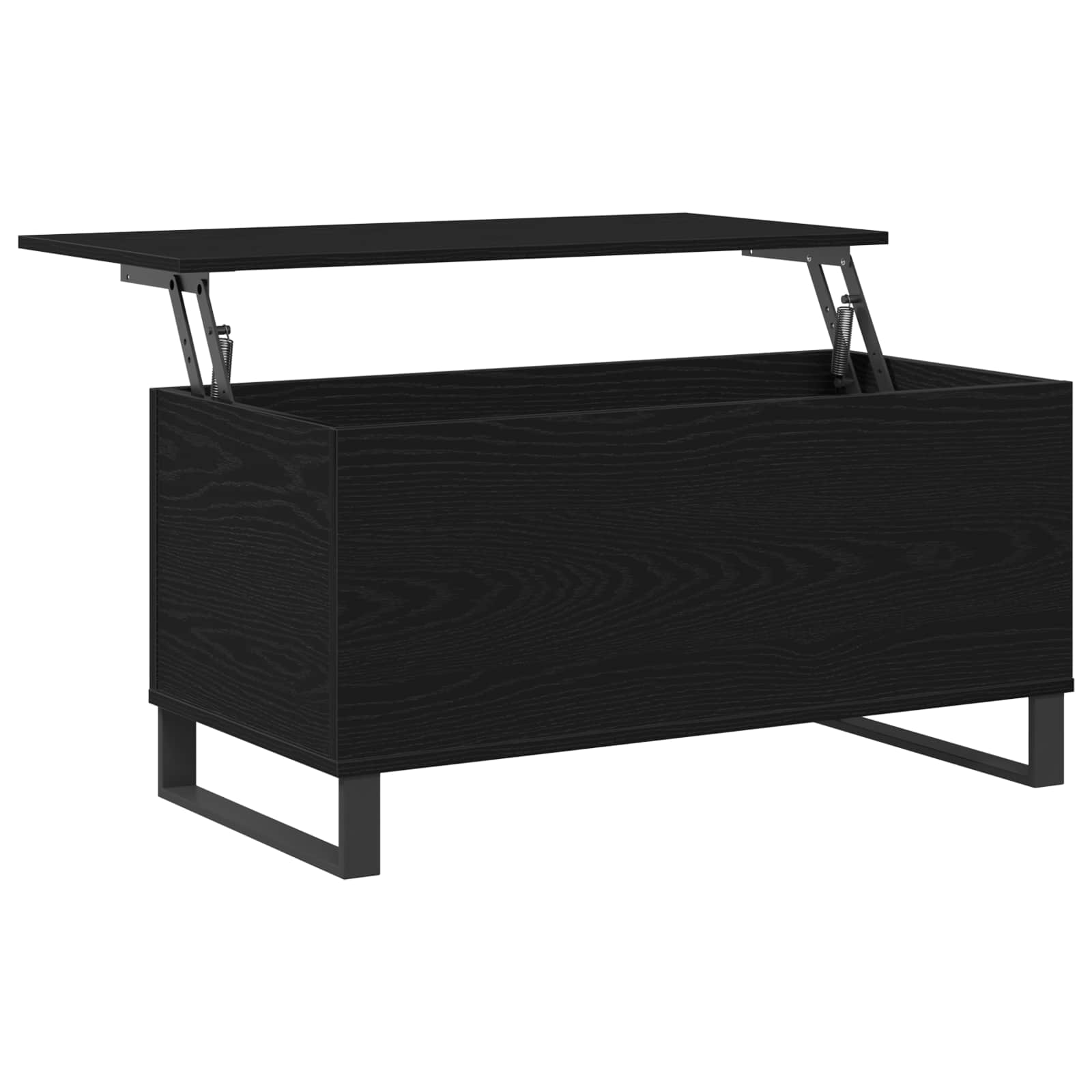 Couchtisch Schwarz Eichen-Optik 90 x 44,5 x 45 cm Holzwerkstoff