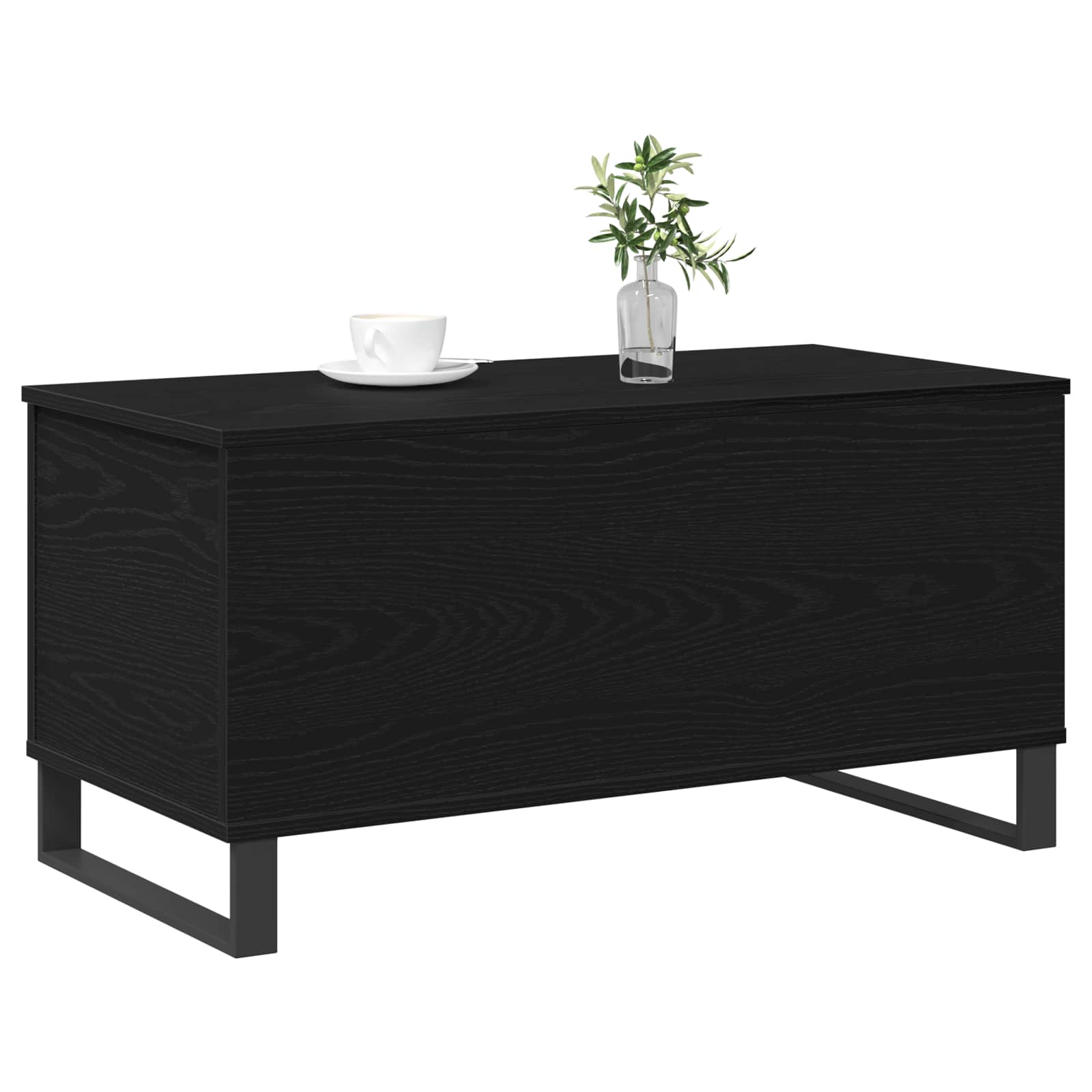Couchtisch Schwarz Eichen-Optik 90 x 44,5 x 45 cm Holzwerkstoff
