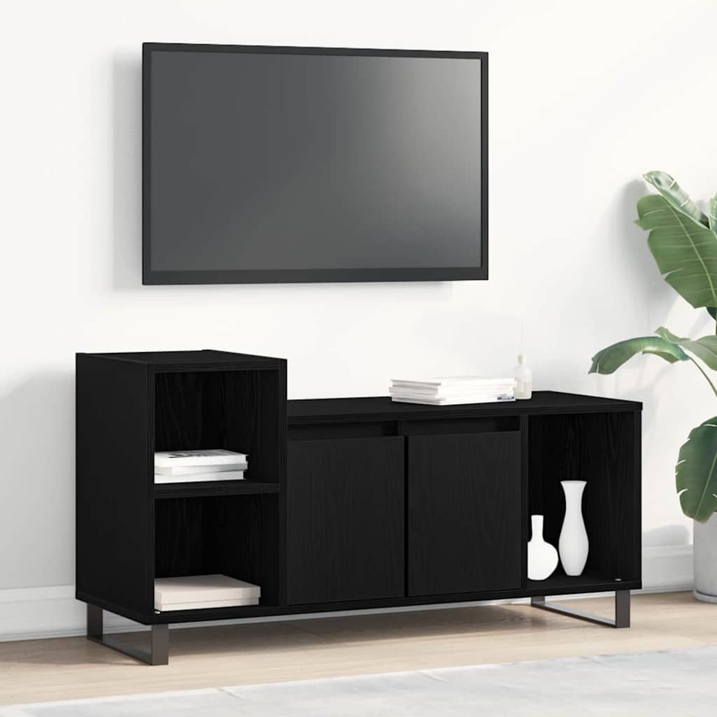 TV-Schrankset Schwarz Eichen-Optik 100 x 35 x 55 cm