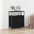 Sideboard Schwarz Eichen-Optik 70 x 30 x 80 cm Holzwerkstoff